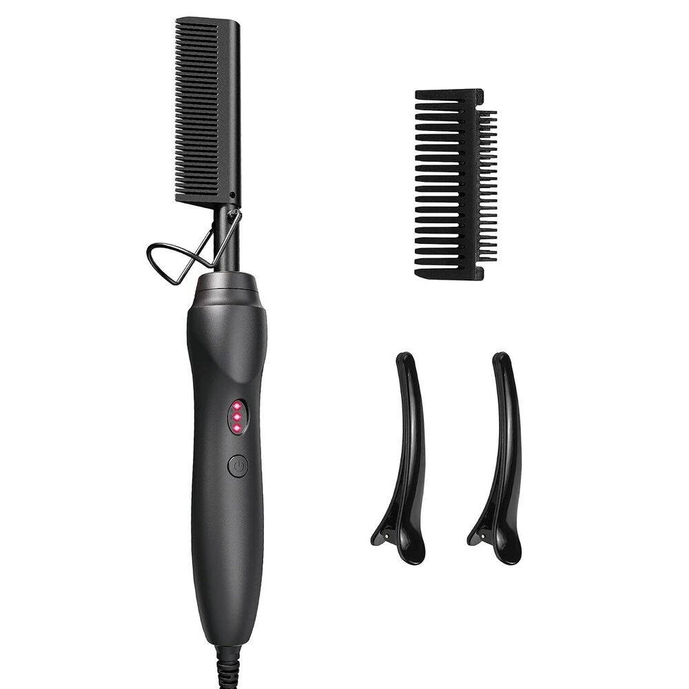 Electric Hot Comb Hair Straightener - Pressing Combs, Ceramic Hair Straightening